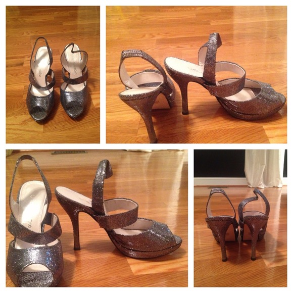 Silver sparkly heels!