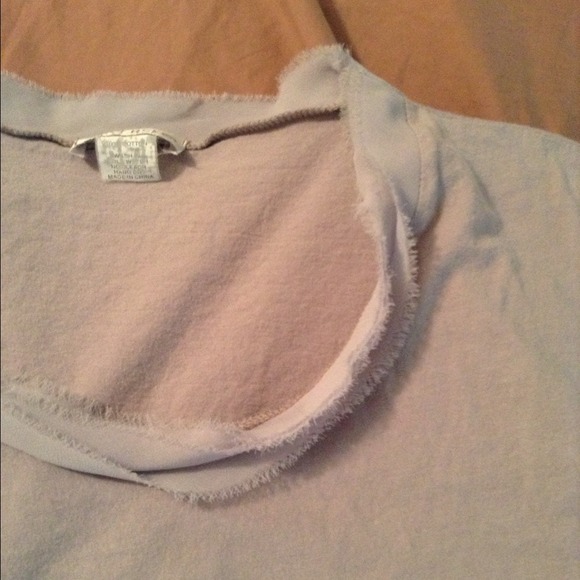 Bluish purple raw edge tee