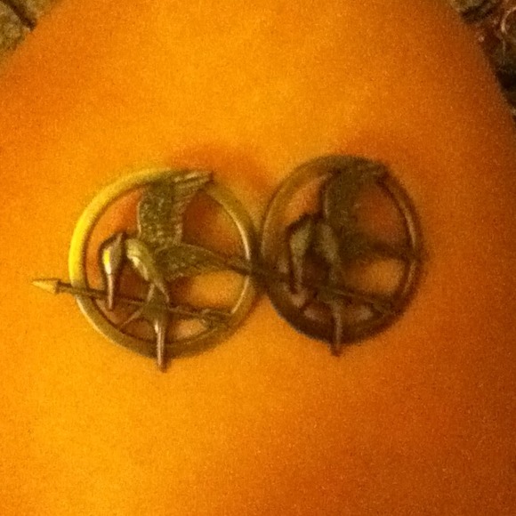 The Hunger Games mockingjay pins