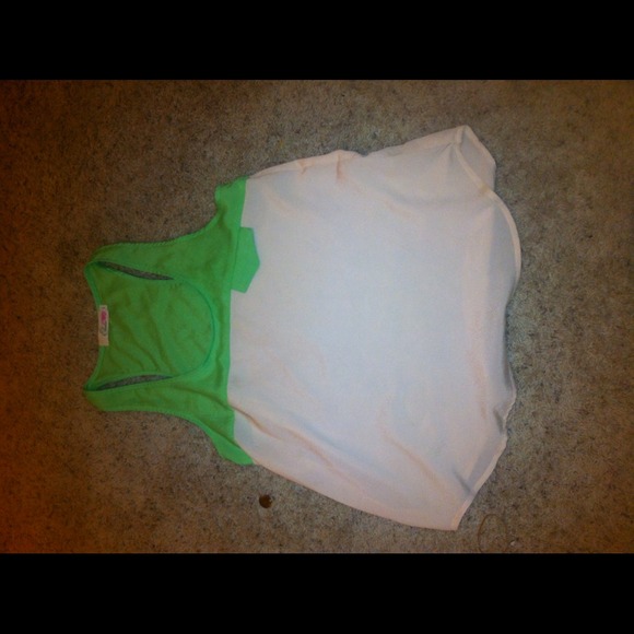 Cream and green top! Size SMALL