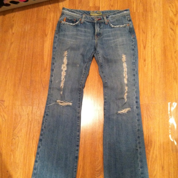 Women's distressed denim jeans size 29