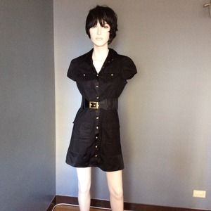 Xxbundledxx Bebe black safari dress