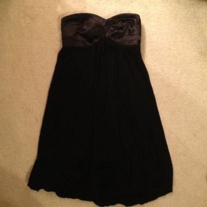 Black Bubble strapless dress
