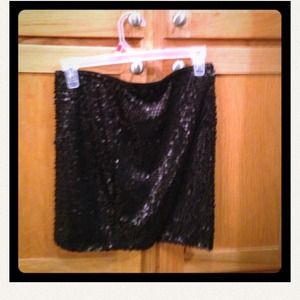 Black sequin Mini skirt