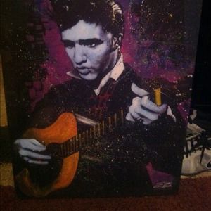 Painted Canvas of Elvis Presley!