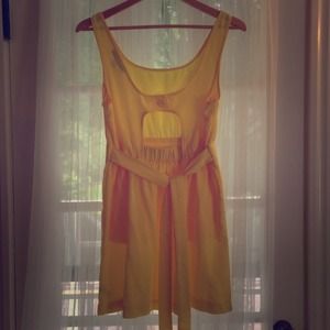 Yellow Sundress with cut-out back