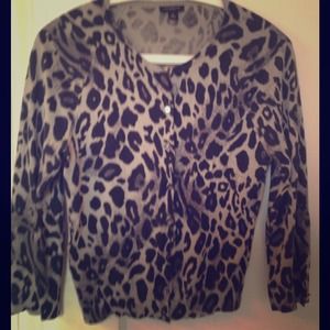 Ann Taylor leopard print cardigan