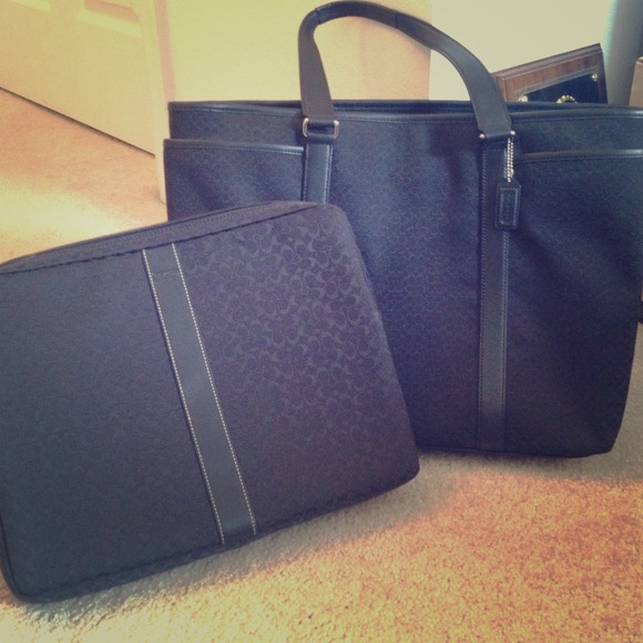 Coach Tote and Laptop Case