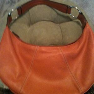 Orange Leather Hobo Style Bag !! Reduced again !