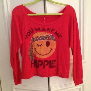 RESERVED red long sleeve & PINK racer back bundle!