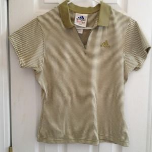 !!!Reduced!! Adidas green and white golf shirt