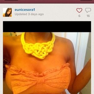 Yellow rope necklace