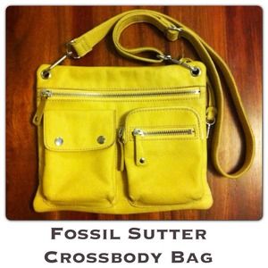 Fossil Sutter Crossbody Bag - Yellow Leather