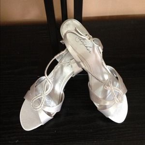 Brand new silver heels