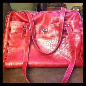 BUNDLED Red Laptop Briefcase Bag & Iphone charger