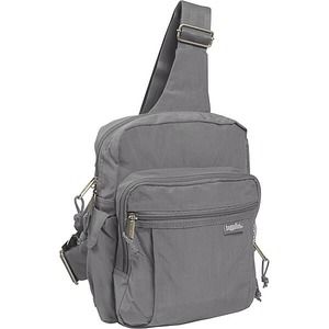 Baggallini Messenger Sling Bag - Pewter
