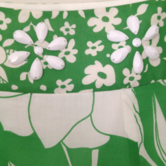 Tibi Spring Green and White Skirt - Picture 2 of 4