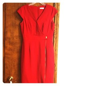 Calvin Klein size 10 red dress