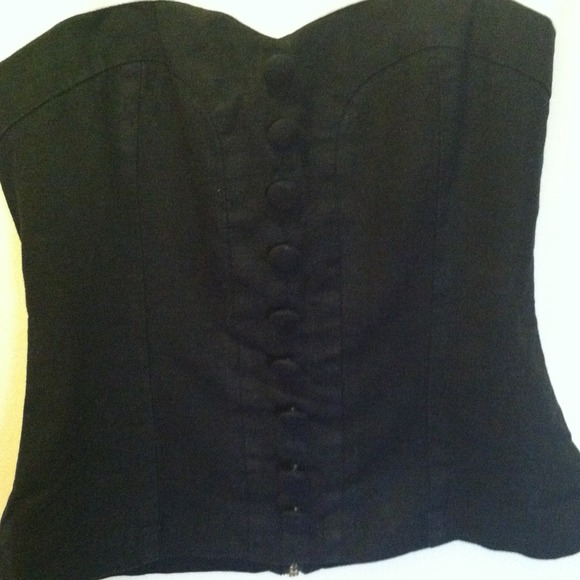 Sold🔴Black corset shirt - Picture 3 of 4