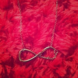 Silver directioner infinity necklace