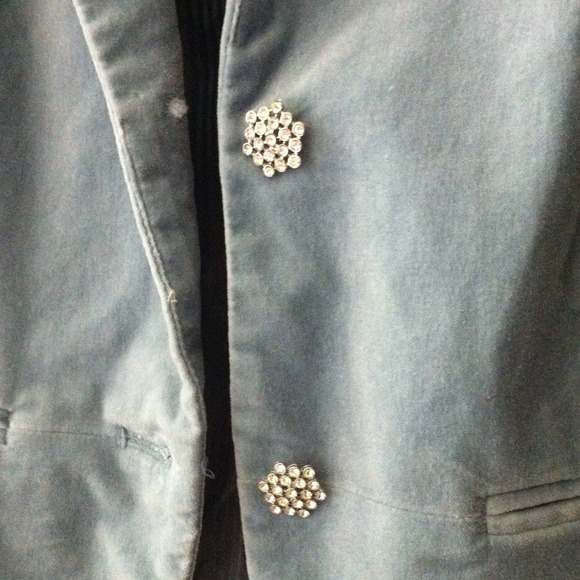 Blue velvet style jacket - Picture 2 of 3