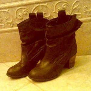 Dark brown cowboy boots