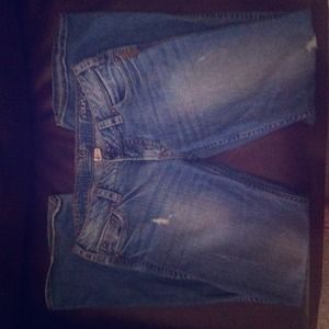 Silver Jeans and black ruffle top BUNDLE