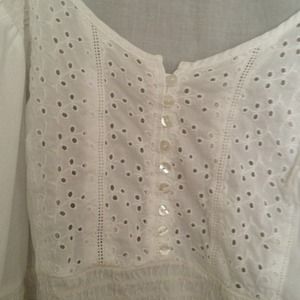 Very sweet white peasant shirt