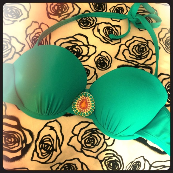 Teal Xhileration Bathing Suit Top