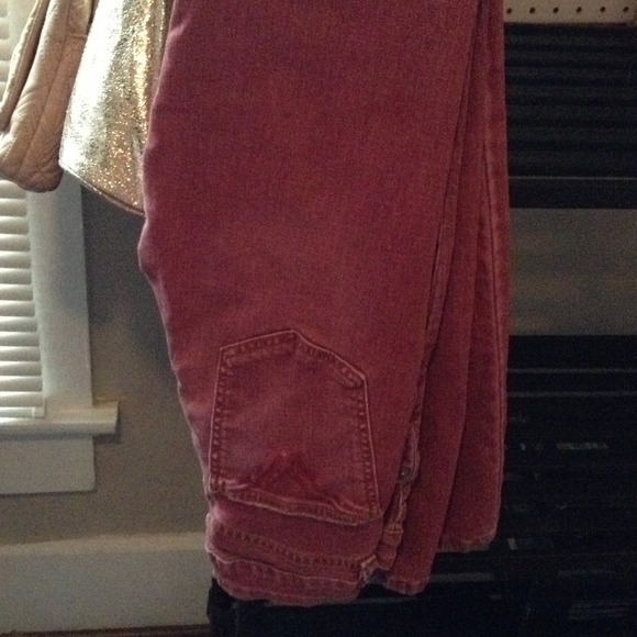Red skinny jeans