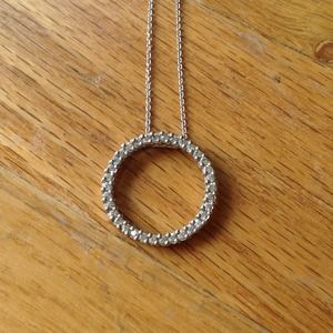 Silver diamond necklace