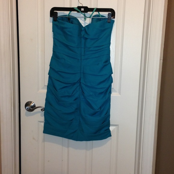 BCBG Maxazria Madge dress in blue/jade - Picture 2 of 4