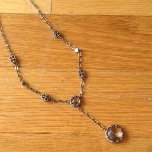 Black/silver pendant necklace