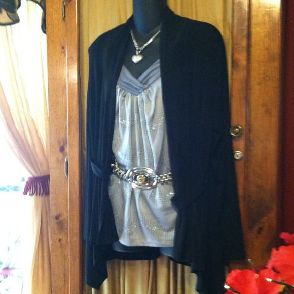 Black cardigan. Large.