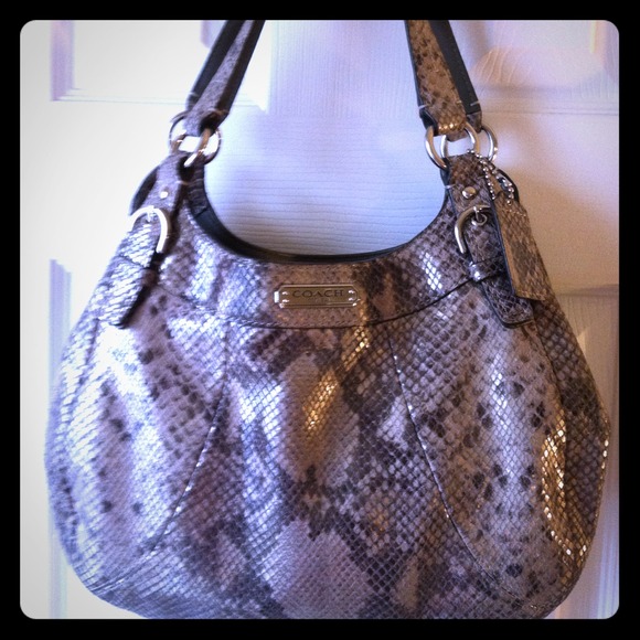 Coach SOHO embossed python exotic hobo model 19678