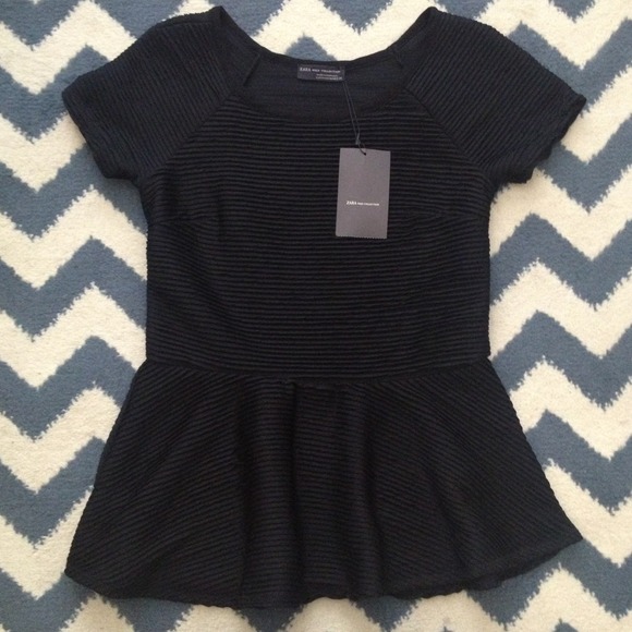 Zara Tops - Zara W&B Collection Black Shirt