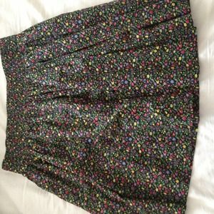 Flower print high waisted skirt