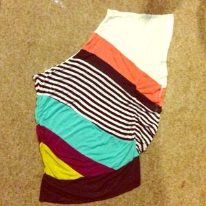 Design print one shoulder shirt