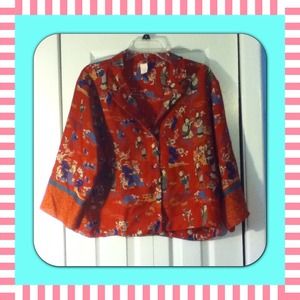 Asian print pajama top and bottoms🌹