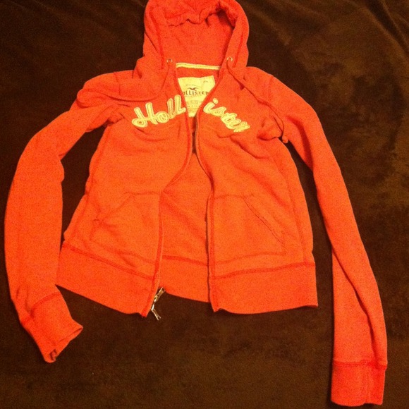Medium pink Hollister zip up jacket