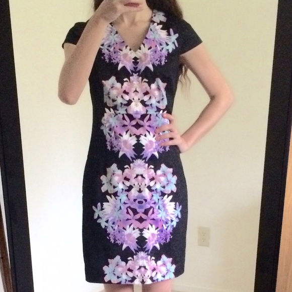 mossimo Dresses & Skirts - ❗️LAST CHANCE elegant floral black work dress, new