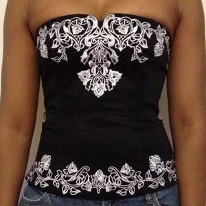 Black and White Corset