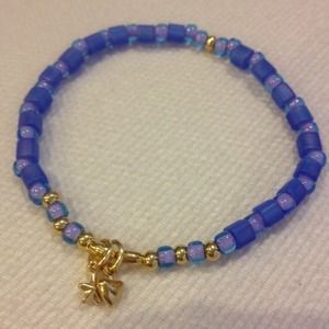 Gorgeous shade of blue Stretchy bracelet