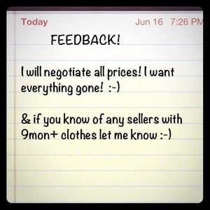 Feedback!! Feedback!!