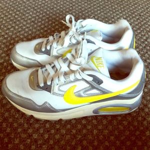 White & Yellow Nike Air Max