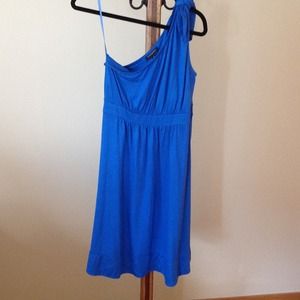 Royal blue one sleeve dress