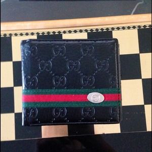 Mens Black Leather Wallet NWOT