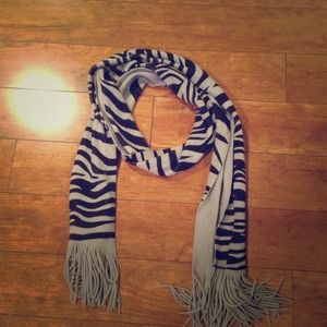 zebra printed scarf