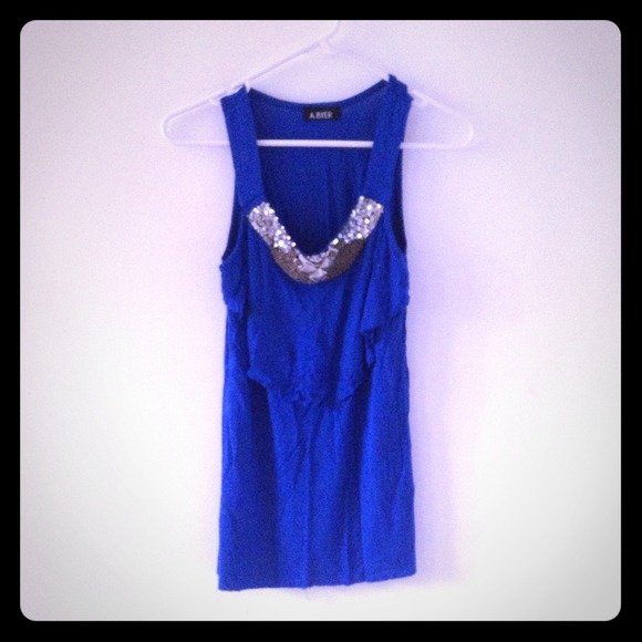 Sold in bundle sequined royal blue top