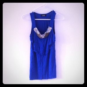 Sold in bundle sequined royal blue top